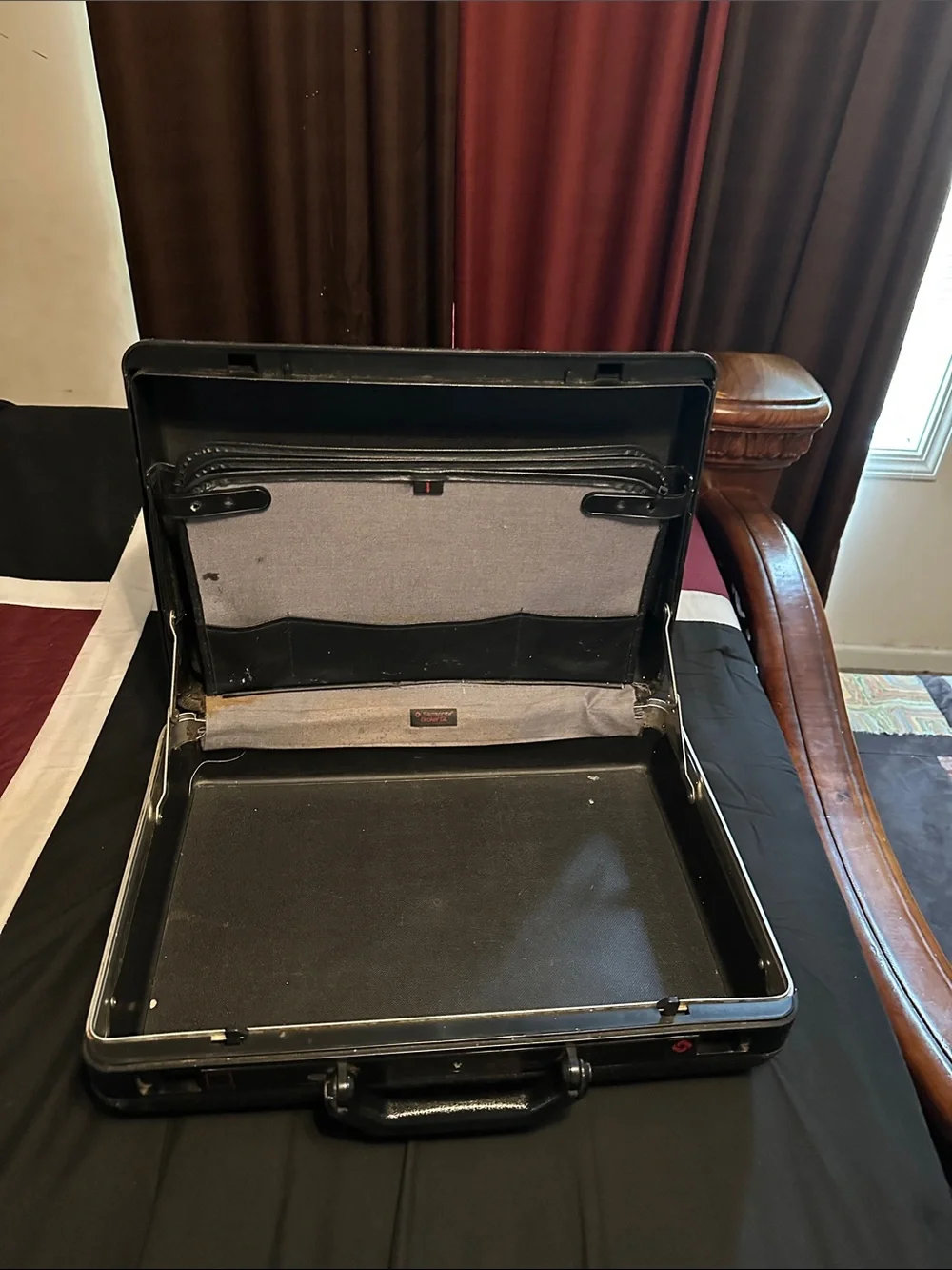 Amazon Fire Tablet in Black with Black Folio Cover, HP laptop, black briefcase